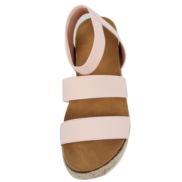 Size 6 Blush Open Toe Two Band Strap Ankle Strap - Picture 3 of 5